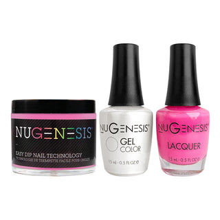  NU 3 in 1 - 027 Pink Flamingo - Dip, Gel & Lacquer Matching by NuGenesis sold by DTK Nail Supply
