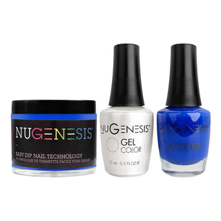  NU 3 in 1 - 030 Rookie Blue - Dip, Gel & Lacquer Matching by NuGenesis sold by DTK Nail Supply