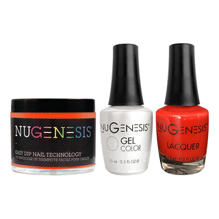 NU 3 in 1 - 052 Orange you Glad - Dip, Gel & Lacquer Matching by NuGenesis sold by DTK Nail Supply