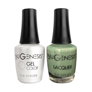  Nugenesis Gel Nail Polish Duo - 056 Green, Glitter Colors - Venetian Green by NuGenesis sold by DTK Nail Supply