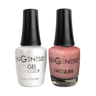  Nugenesis Gel Nail Polish Duo - 064 Pink, Glitter Colors - Sweet Sixteen by NuGenesis sold by DTK Nail Supply