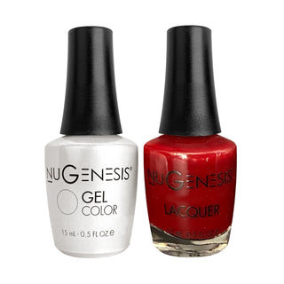  Nugenesis Gel Nail Polish Duo - 066 Red Colors - Little Red Corvette by NuGenesis sold by DTK Nail Supply