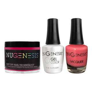  NU 3 in 1 - 070 Raspberry Beret - Dip, Gel & Lacquer Matching by NuGenesis sold by DTK Nail Supply
