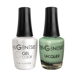  Nugenesis Gel Nail Polish Duo - 074 Mint, Glitter Colors - Mint Julep by NuGenesis sold by DTK Nail Supply