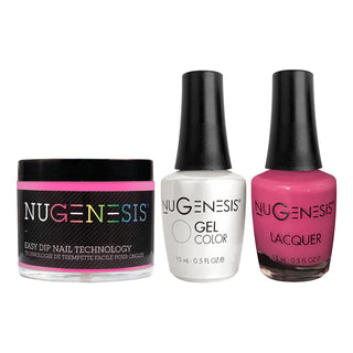  NU 3 in 1 - 076 Pink Panther - Dip, Gel & Lacquer Matching by NuGenesis sold by DTK Nail Supply