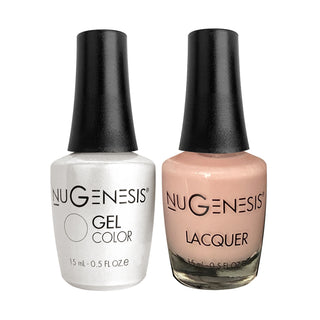  Nugenesis Gel Nail Polish Duo - 080 Neutral Colors - What do you pink by NuGenesis sold by DTK Nail Supply