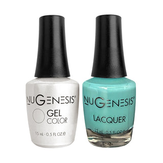  Nugenesis Gel Nail Polish Duo - 096 Mint, Blue Colors - Cabo by NuGenesis sold by DTK Nail Supply
