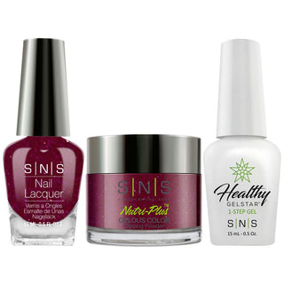  SNS 3 in 1 - NV15 Lively Cab - Dip, Gel & Lacquer Matching by SNS sold by DTK Nail Supply