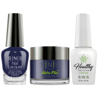  SNS 3 in 1 - NV17 Blue Note - Dip, Gel & Lacquer Matching by SNS sold by DTK Nail Supply