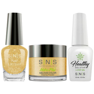  SNS 3 in 1 - NV20 Golden Swaths - Dip, Gel & Lacquer Matching by SNS sold by DTK Nail Supply