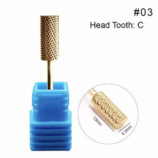  #26 Large Barrel Bit Gold C by Nail Drill sold by DTK Nail Supply