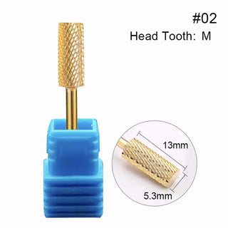  #25 Large Barrel Bit Gold M by Nail Drill sold by DTK Nail Supply