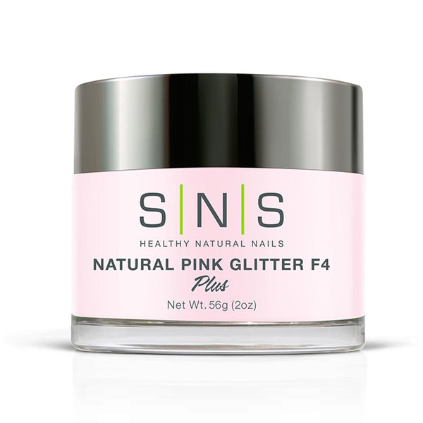  SNS Natural Pink Glitter F4 Dipping Powder Pink & White - 2 oz by SNS sold by DTK Nail Supply