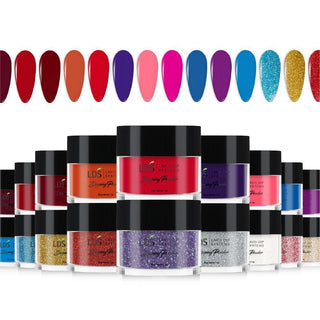  LDS Dipping Powder Color 1oz/ea - Ombre Glitter Kit 3 (30 Colors): 13, 23, 33, 37, 42, 79, 86, 87, 111, 113, 120, 161 -> 179 by LDS sold by DTK Nail Supply