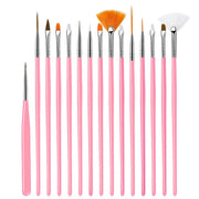  Professional Salon Nail Set 15 pcs - Pink by Nail Art Brush sold by DTK Nail Supply