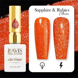LAVIS Reflective R04 - 11 - Gel Polish 0.5 oz - Sapphire And Rubies Collection