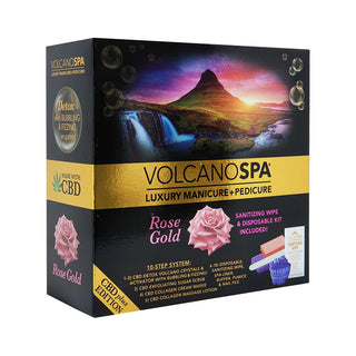  Volcano Spa Rose Gold Pedicure Kit - Pedicure Spa Kit CBD (10 step) by La Palm sold by DTK Nail Supply