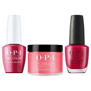  OPI 3 in 1 - F07 Red-veal Your Truth - Dip, Gel & Lacquer Matching by OPI sold by DTK Nail Supply