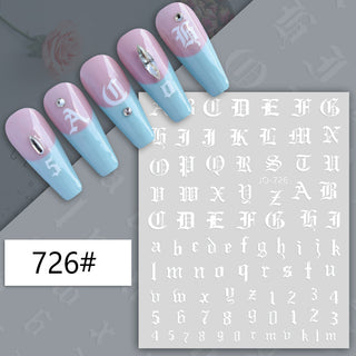 Joyful Letter Nail Art Stickers JO-726