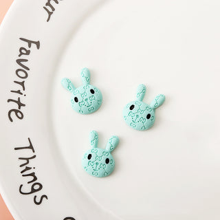 #469 Light Teal #465-472 2PCS G Bunny Charm by Nail Charm sold by DTK Nail Supply