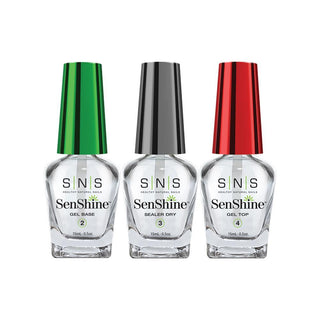  SNS SenShine Dipping Essential Kit 2 - Gel Base, Sealer Dry, Gel Top - 0.5 oz by SNS sold by DTK Nail Supply