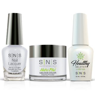  SNS 3 in 1 - SY07 Pearly Whites Gelous - Dip, Gel & Lacquer Matching by SNS sold by DTK Nail Supply