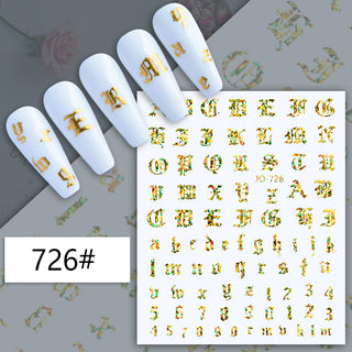 Joyful Letter Nail Art Stickers JO-726
