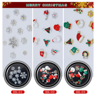  Christmas Gift Box Nail Sequins Snowflakes Nail Art Decorations Nail Accessories - BK01 by OTHER sold by DTK Nail Supply