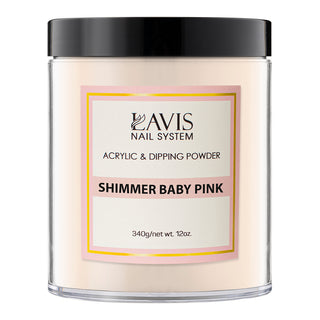  LAVIS - Shimmer Baby Pink - 12 oz by LAVIS NAILS sold by DTK Nail Supply