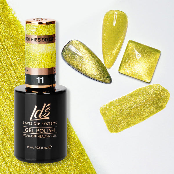 LDS 11 Olivine - Gel Polish 0.5 oz - Smoothies 9D Cat Eyes Collection by LDS sold by DTK Nail Supply