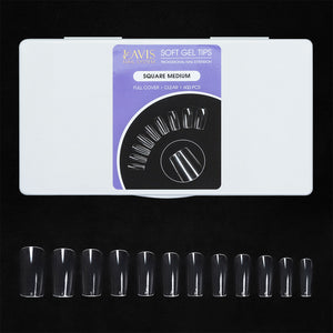  LAVIS - Square Medium Nail Tips (Full Cover) by LAVIS NAILS sold by DTK Nail Supply