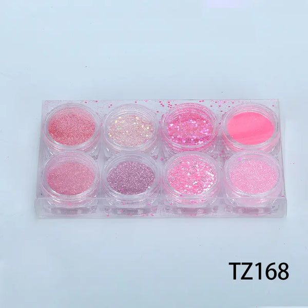  Mixed Size Nail Art Glitter & Sequins - TZ168 - Neon Pink(S) by OTHER sold by DTK Nail Supply
