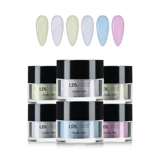  LDS UV Glitter Nail Art (6 colors) 0.5oz: UV01-UV06 by LDS sold by DTK Nail Supply