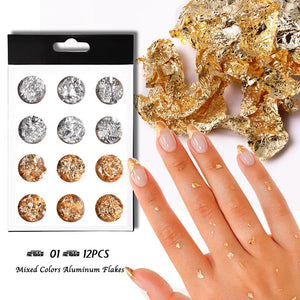 Ultra Thin Foil Paper - 12Pcs Gold/Silver by OTHER sold by DTK Nail Supply