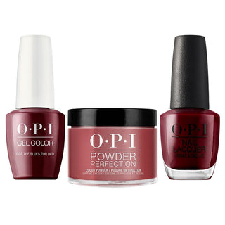  OPI 3 in 1 - W52 Got the Blues for Red - Dip, Gel & Lacquer Matching by OPI sold by DTK Nail Supply