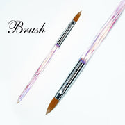 Acrylic Brush Crystal Handle 10 - DTK Nail Supply