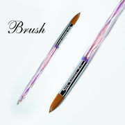 Acrylic Brush Crystal Handle 14 - DTK Nail Supply