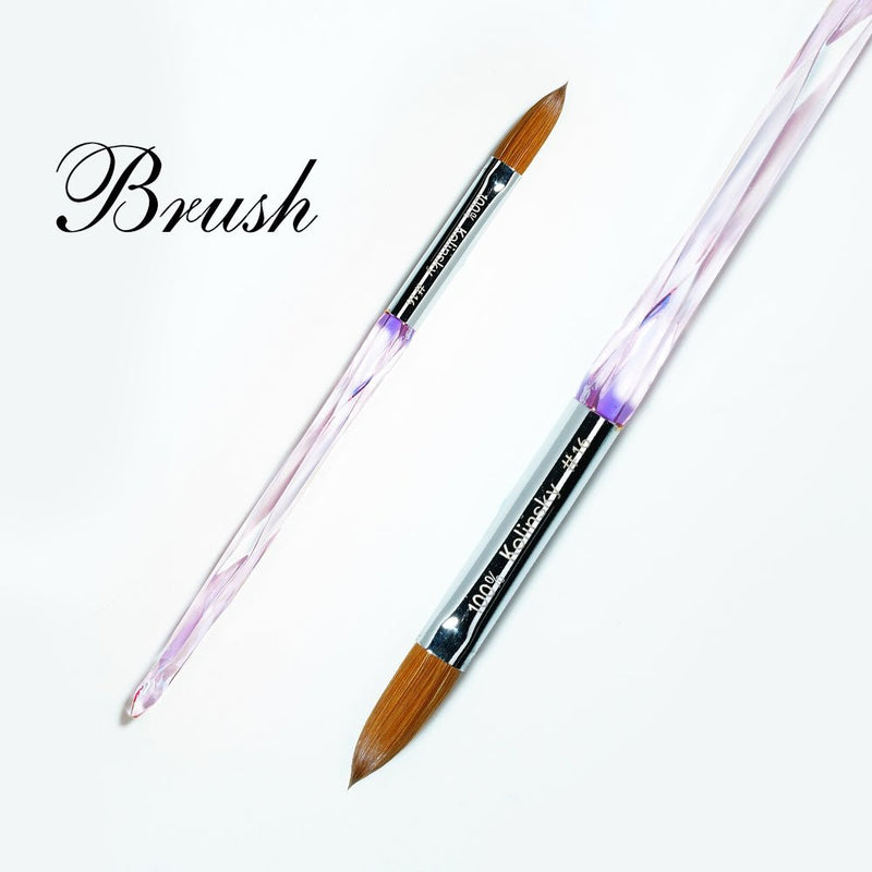 Acrylic Brush Crystal Handle 16 - DTK Nail Supply