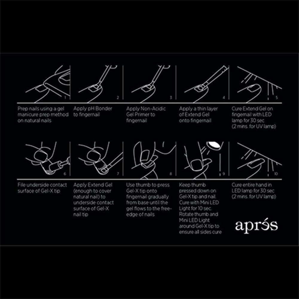 APRES - Gel - X Nail Extension Kit (Black) - DTK Nail Supply