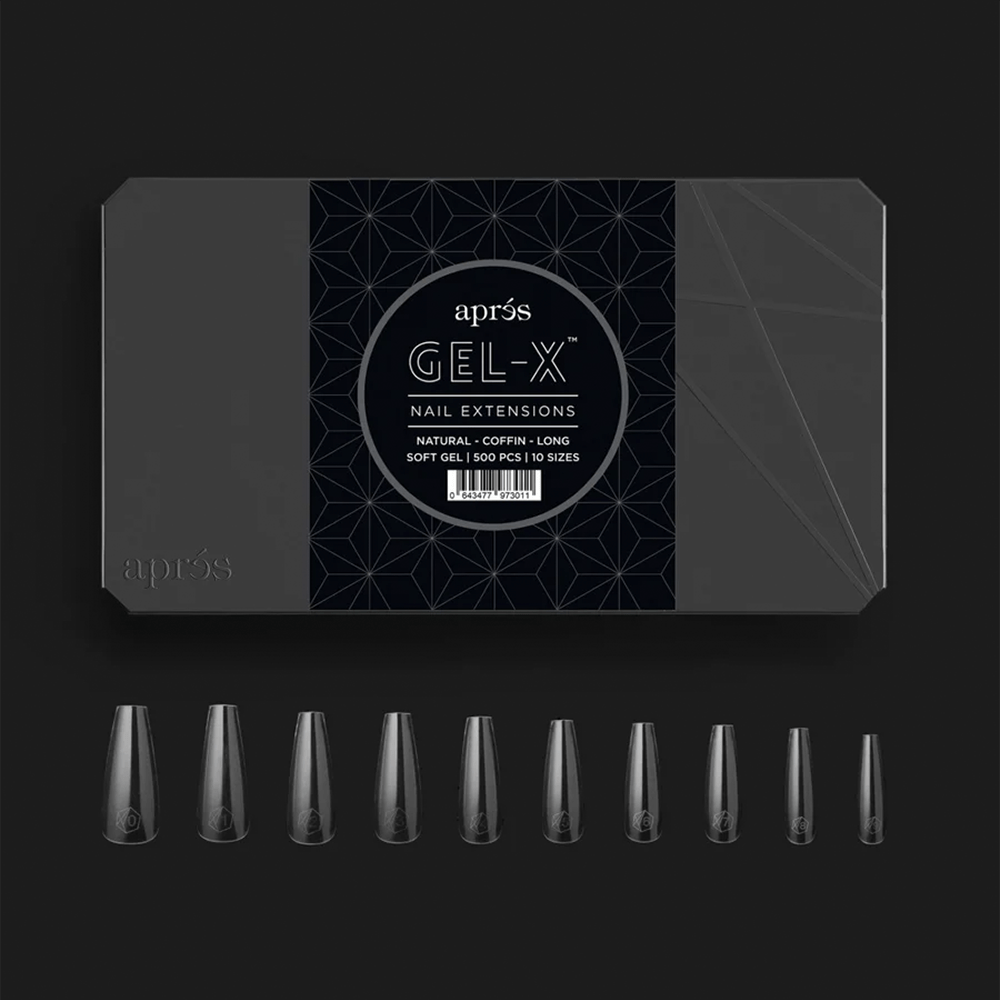 APRES - Gel - X™ Natural Coffin Long Box of Tips - DTK Nail Supply