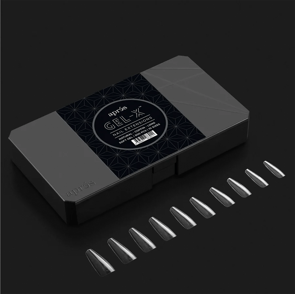 APRES - Gel - X™ Natural Coffin Long Box of Tips - DTK Nail Supply