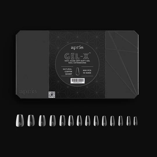 APRES - Gel - X™ Natural Coffin Short Box of Tips - DTK Nail Supply