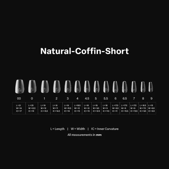 APRES - Gel - X™ Natural Coffin Short Box of Tips - DTK Nail Supply