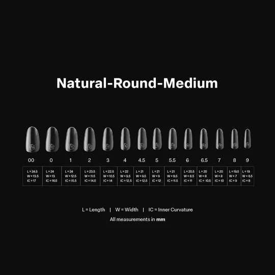 APRES - Gel - X™ Natural Round Medium Box of Tips - DTK Nail Supply