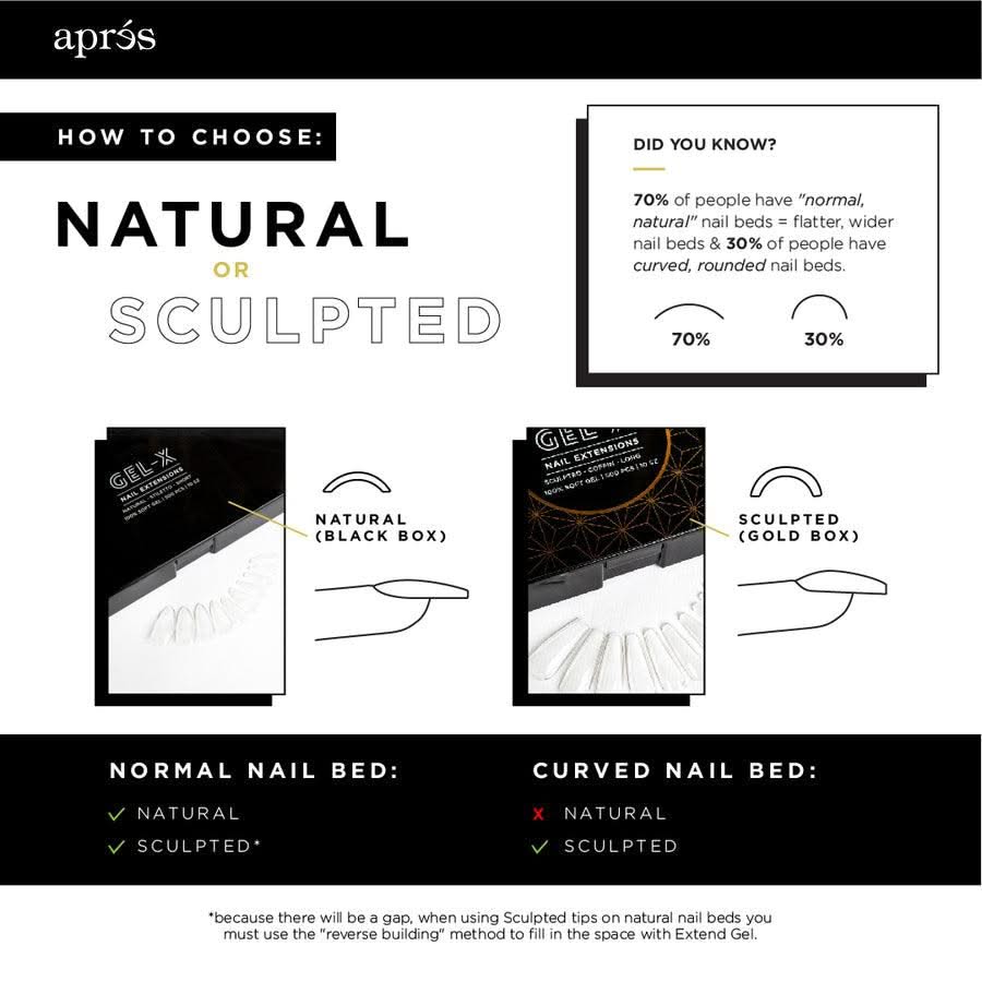 APRES - Gel - X™ Natural Round Short Box of Tips - DTK Nail Supply