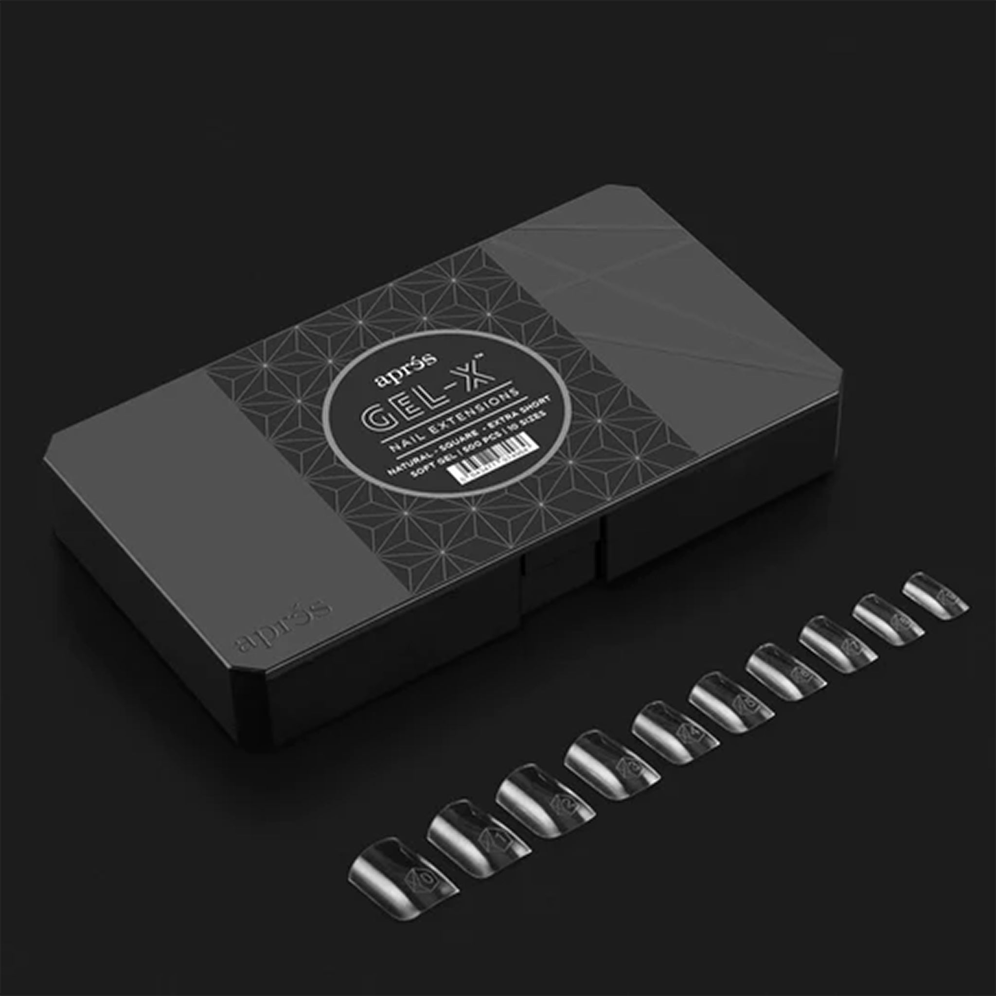 APRES - Gel - X™ Natural Square Extra Short Box Of Tips - DTK Nail Supply