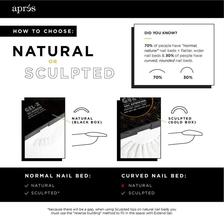 APRES - Gel - X™ Natural Square Long Box Of Tips - DTK Nail Supply