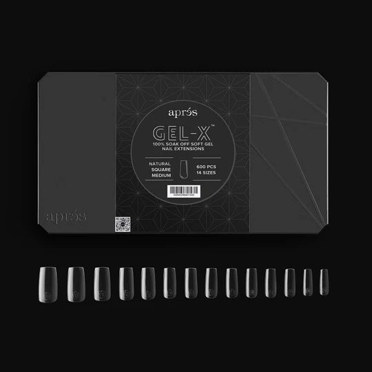 APRES - Gel-X™ Natural Square Medium Box of Tips by Apres sold by DTK Nail Supply