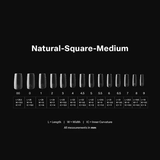 APRES - Gel - X™ Natural Square Medium Box of Tips - DTK Nail Supply