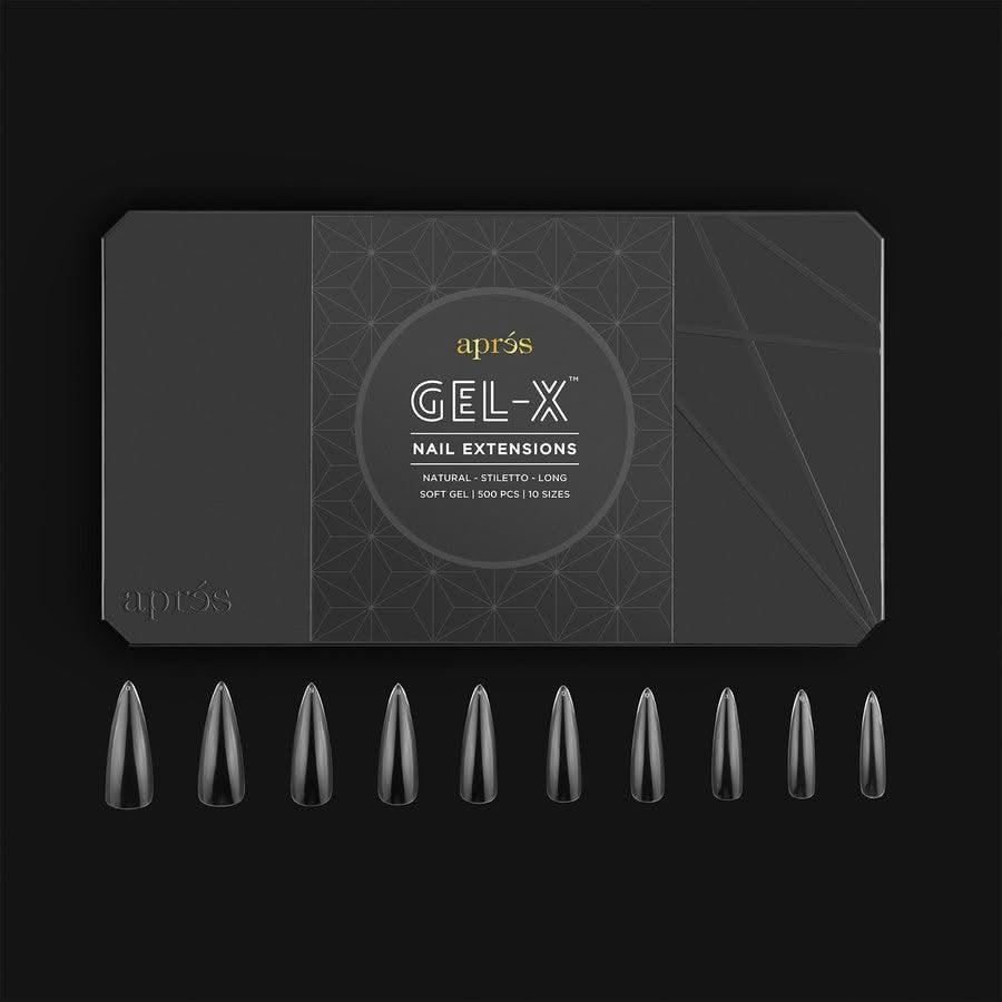 APRES - Gel - X™ Natural Stiletto Long Box of Tips - DTK Nail Supply